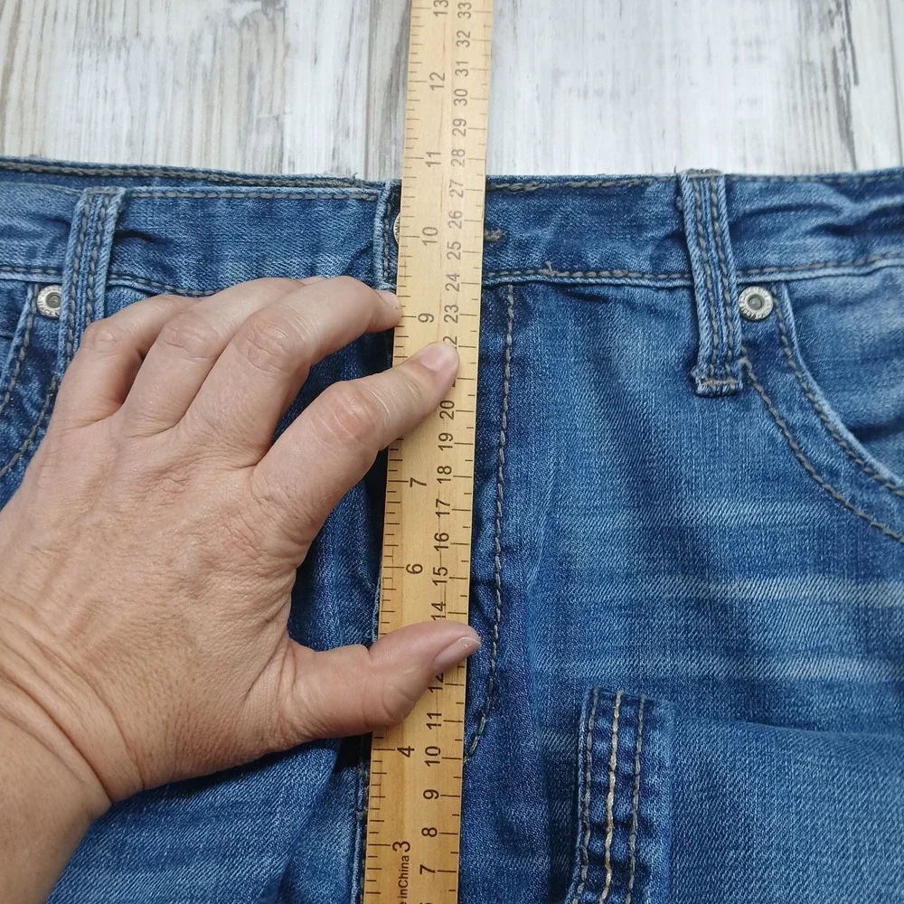 BKE Derek Mens Straight Leg Jeans 36R Medium Wash Denim Blue ABM12077